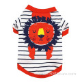 New Autumn striped cotton cartoon printing pet clothes